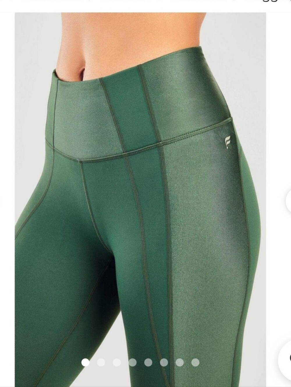 Fabletics Powerhold Forest Green High-Rise Performance Capri Leggings Medium